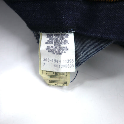 Lee 70年代 USA製 ハイウエスト センタープレス デニムパンツ S インディゴ ブルー 42TALON ユニオンチケット 303-1949