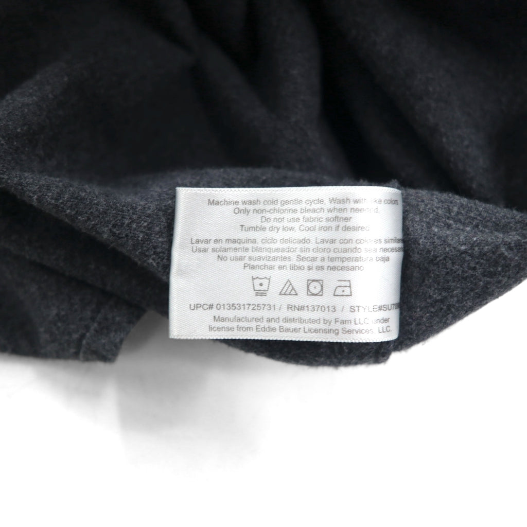 Eddie Bauer Chamois Cloth Flannel Work Shirt, Size L, Gray, Cotton, Double Pocket