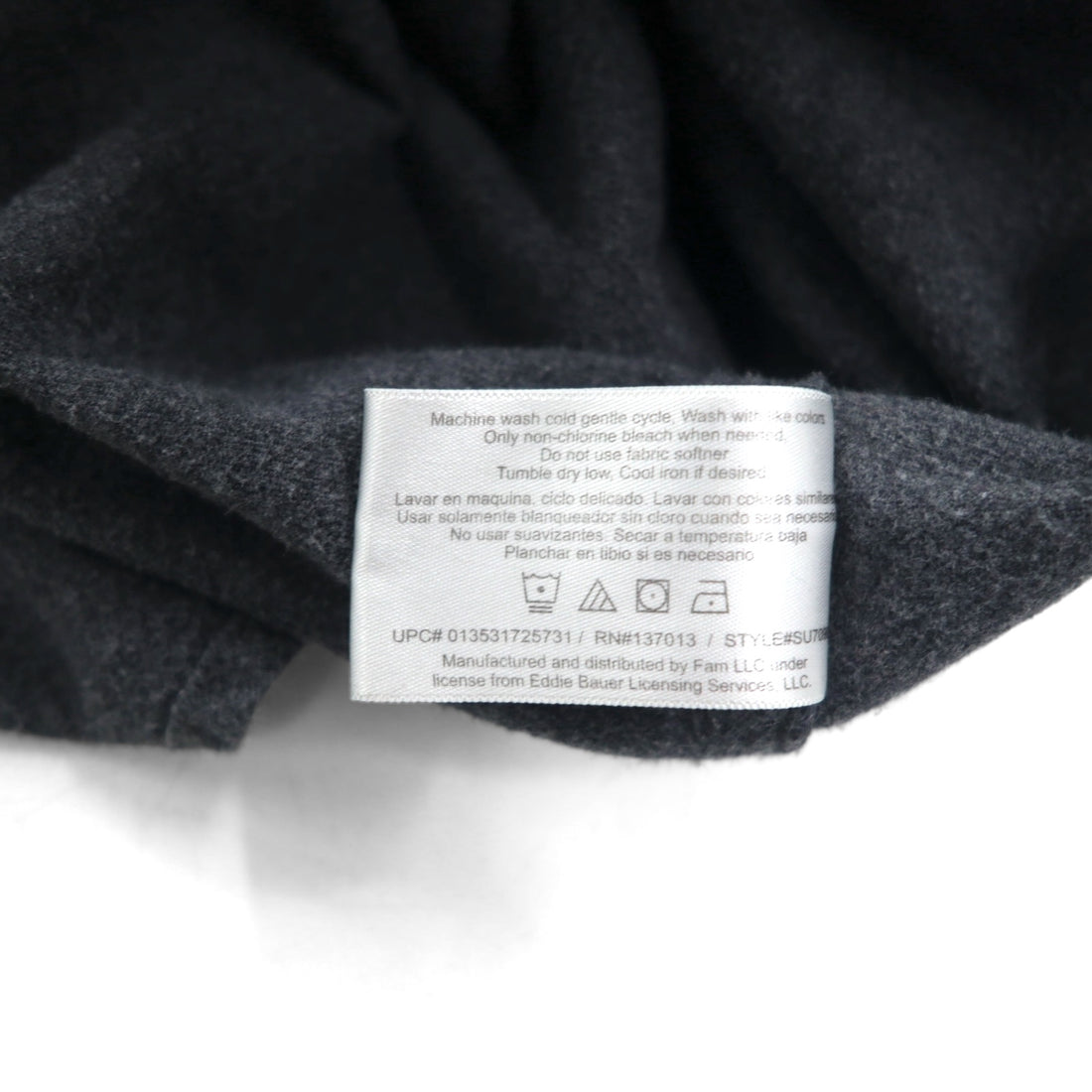 Eddie Bauer Chamois Cloth Flannel Work Shirt, Size L, Gray, Cotton, Double Pocket
