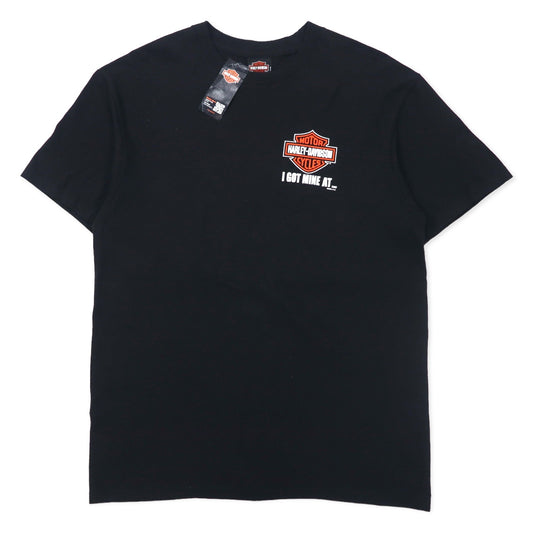 HARLEY DAVIDSON ロゴプリント Tシャツ L ブラック コットン MACON GEORGIA ニカラグア製 未使用品