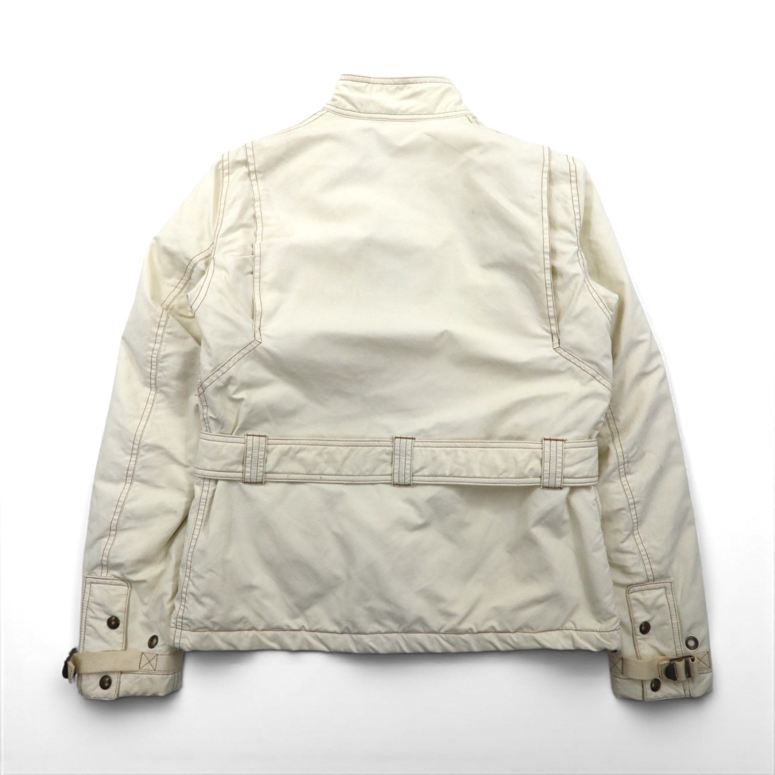 Ralph Lauren 90s Motorcycle Jacket, Size M, White, Nylon with PRIMALOFT Padding