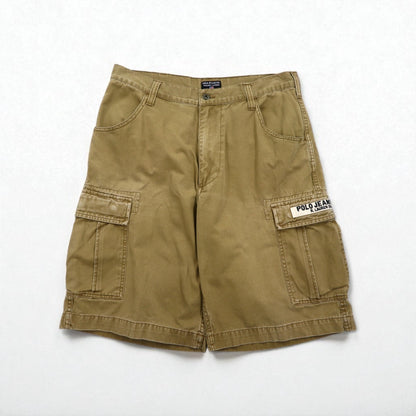 POLO JEANS COMPANY RALPH LAUREN バギー ショート カーゴパンツ ハーフパンツ L ベージュ コットン