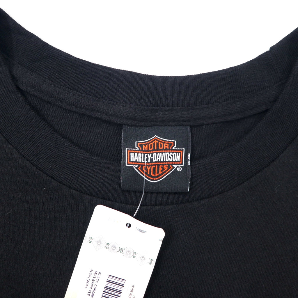 HARLEY DAVIDSON ロゴプリント Tシャツ L ブラック コットン MACON GEORGIA ニカラグア製 未使用品