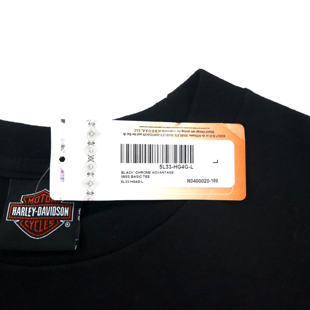 HARLEY DAVIDSON ロゴプリント Tシャツ L ブラック コットン MACON GEORGIA ニカラグア製 未使用品