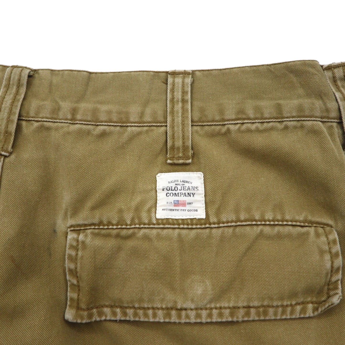 POLO JEANS COMPANY RALPH LAUREN バギー ショート カーゴパンツ ハーフパンツ L ベージュ コットン