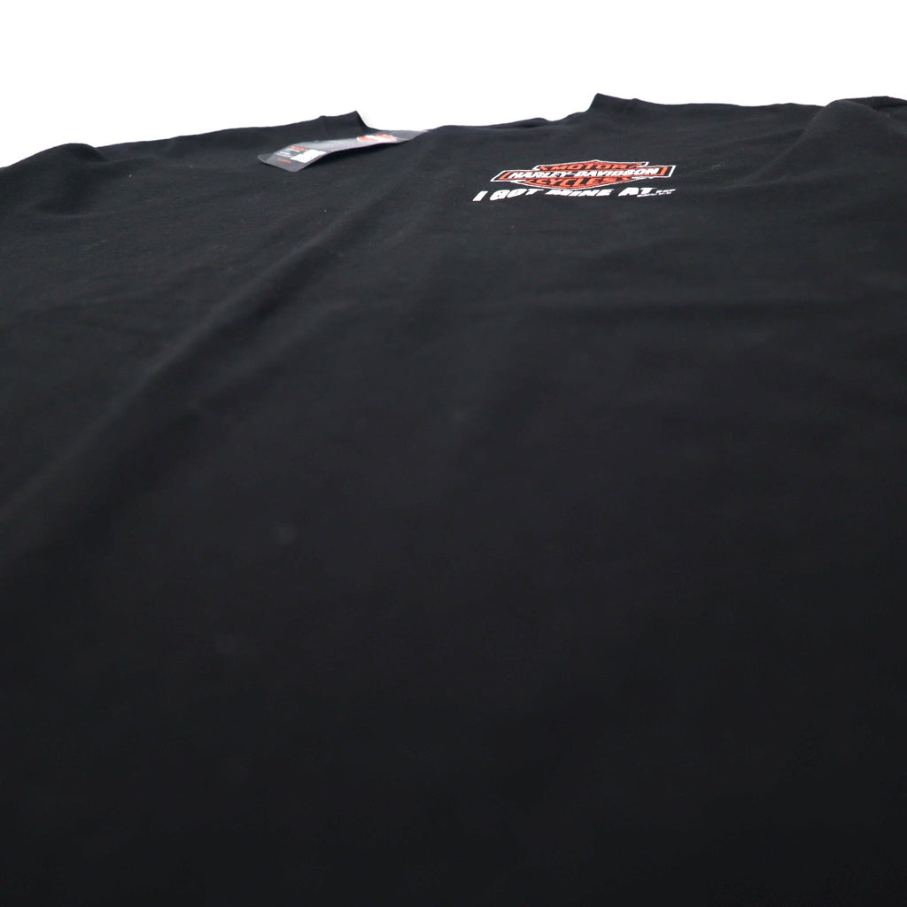 HARLEY DAVIDSON ロゴプリント Tシャツ L ブラック コットン MACON GEORGIA ニカラグア製 未使用品