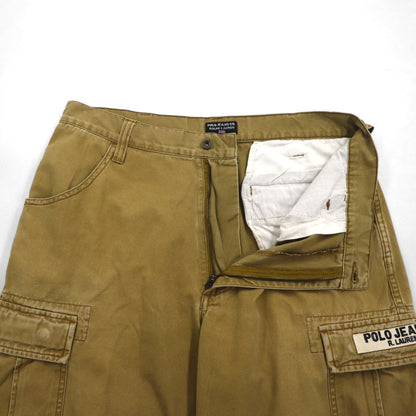 POLO JEANS COMPANY RALPH LAUREN バギー ショート カーゴパンツ ハーフパンツ L ベージュ コットン