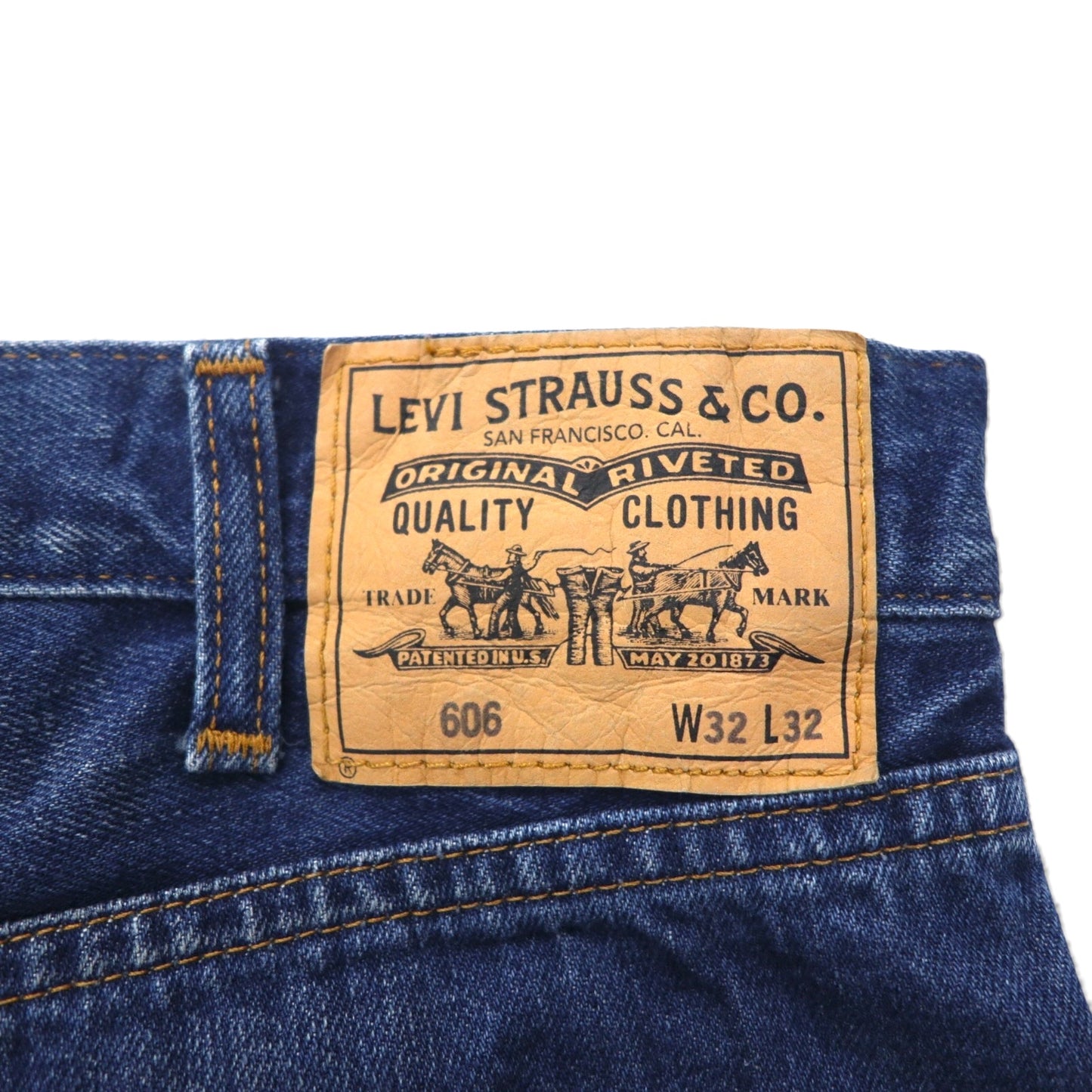 LEVI'S VINTAGE CLOTHING (LVC) 606 Orange Tab Big E Denim Jeans, Size M, Indigo, 42-Tall Talon Zip, 1969, 30605-0056