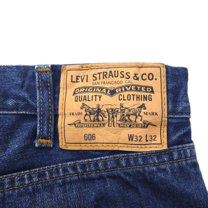 LEVI'S VINTAGE CLOTHING (LVC) 606 Orange Tab Big E Denim Jeans, Size M, Indigo, 42-Tall Talon Zip, 1969, 30605-0056