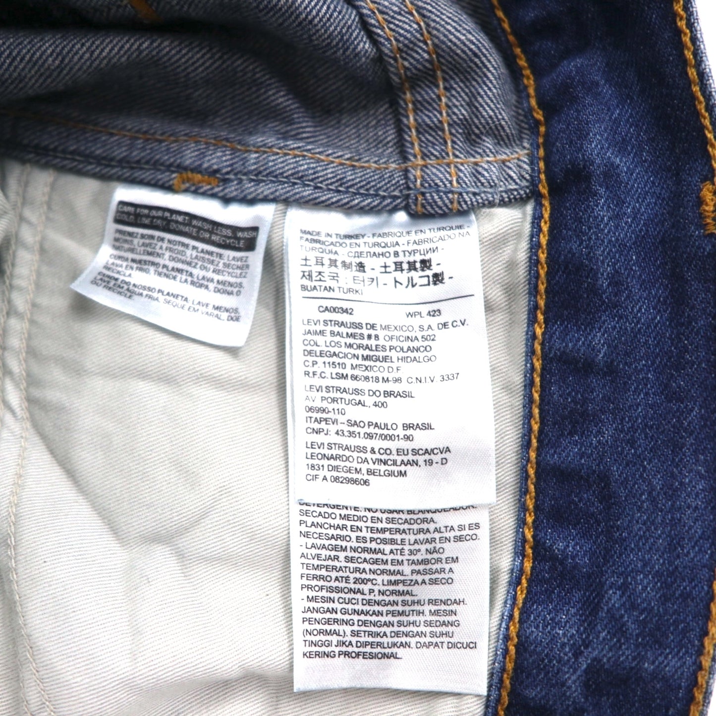 LEVI'S VINTAGE CLOTHING (LVC) 606 Orange Tab Big E Denim Jeans, Size M, Indigo, 42-Tall Talon Zip, 1969, 30605-0056