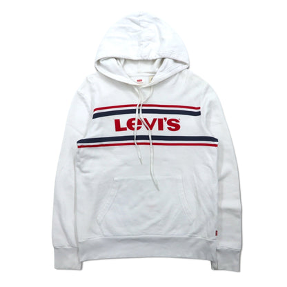 Levi's Logo Hoodie Pullover Hoodie S White Cotton 19622-0020 Made in Turkey