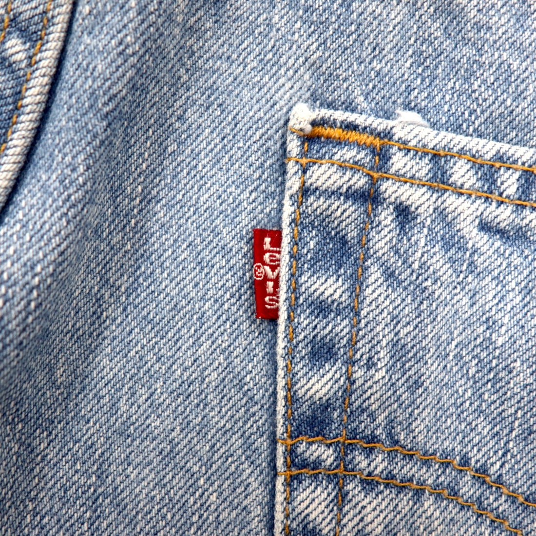 Levi's USA made 00's 505 ice wash denim pants size 34 blue cotton zipper fly regular fit straight leg 505-4834