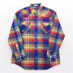 POLO RALPH LAUREN INDIAN MADRAS WESTERN SHIRT XL CHECK CLASSIC FIT
