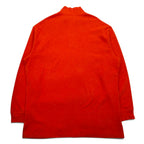 POLO RALPH LAUREN Big Size Half Zip Sweatshirt 2XL Orange Cotton Small Pony Embroidery