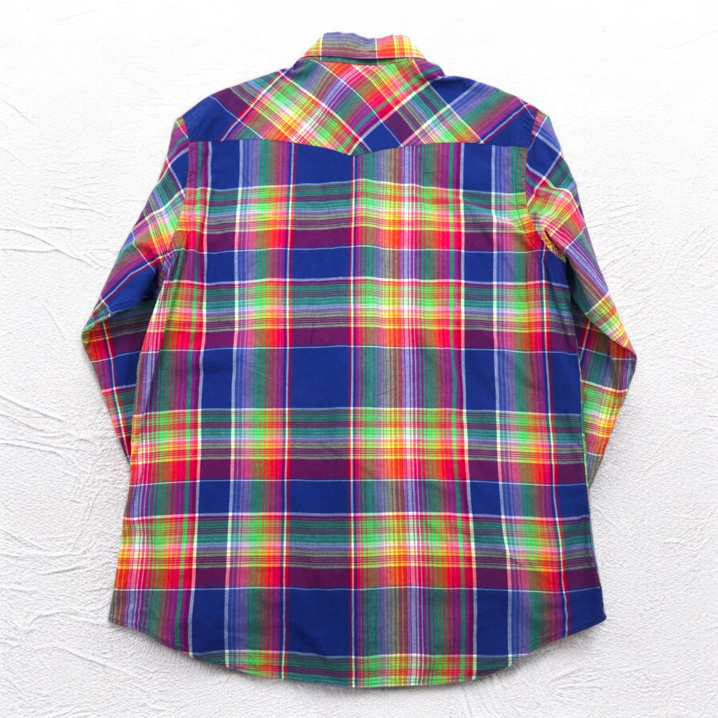 POLO RALPH LAUREN INDIAN MADRAS WESTERN SHIRT XL CHECK CLASSIC FIT