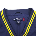 VINTAGE Piste Nylon Pullover Jacket Jersey Size M Navy Drawcord
