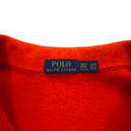 POLO RALPH LAUREN Big Size Half Zip Sweatshirt 2XL Orange Cotton Small Pony Embroidery