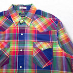 POLO RALPH LAUREN INDIAN MADRAS WESTERN SHIRT XL CHECK CLASSIC FIT