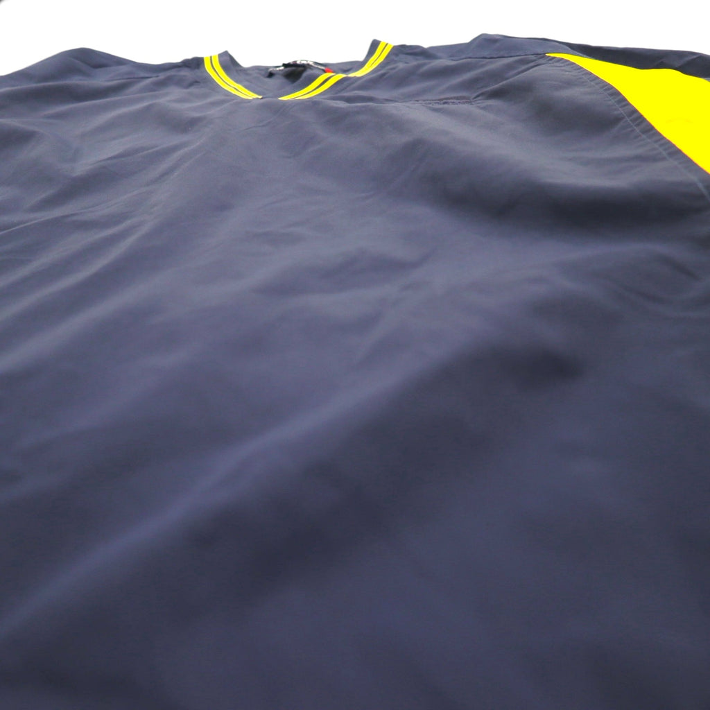 VINTAGE Piste Nylon Pullover Jacket Jersey Size M Navy Drawcord