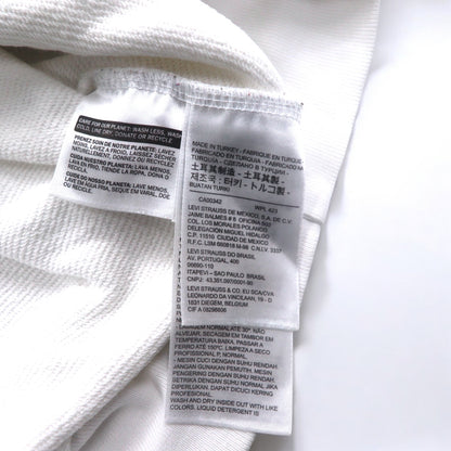 Levi's Logo Hoodie Pullover Hoodie S White Cotton 19622-0020 Made in Turkey