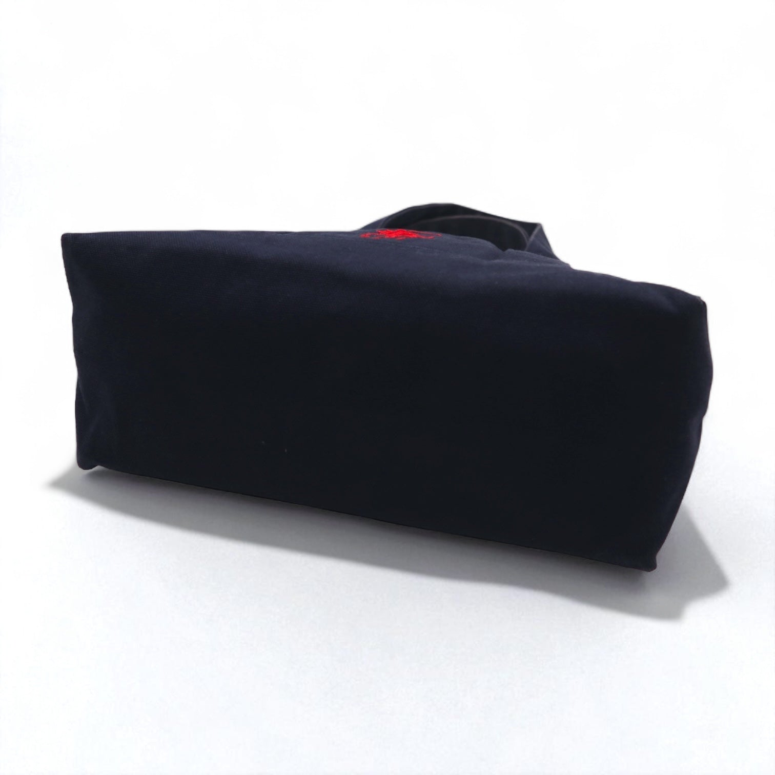 POLO RALPH LAUREN Canvas Tote Bag Navy with Big Pony Embroidery