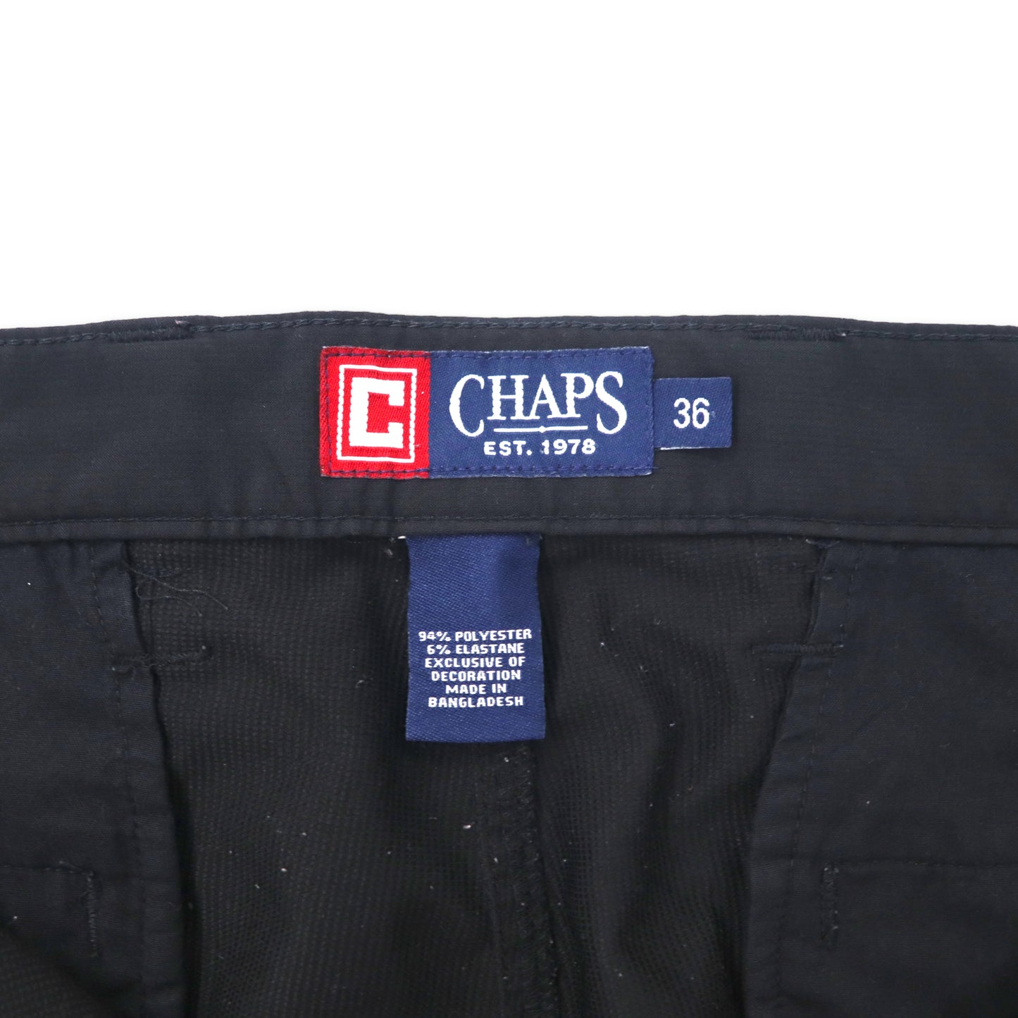 CHAPS ドライフィット カーゴショーツ ハーフパンツ 36 ブラック ポリエステル