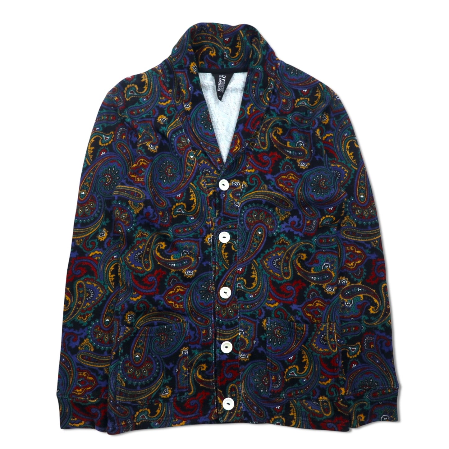 JOYRICH Paisley Sweat Cardigan Shawl Collar Jacket S Multicolor All-over Print Cotton