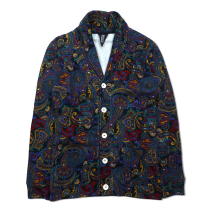 JOYRICH Paisley Sweat Cardigan Shawl Collar Jacket S Multicolor All-over Print Cotton