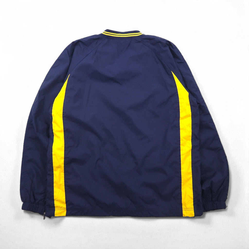 VINTAGE Piste Nylon Pullover Jacket Jersey Size M Navy Drawcord