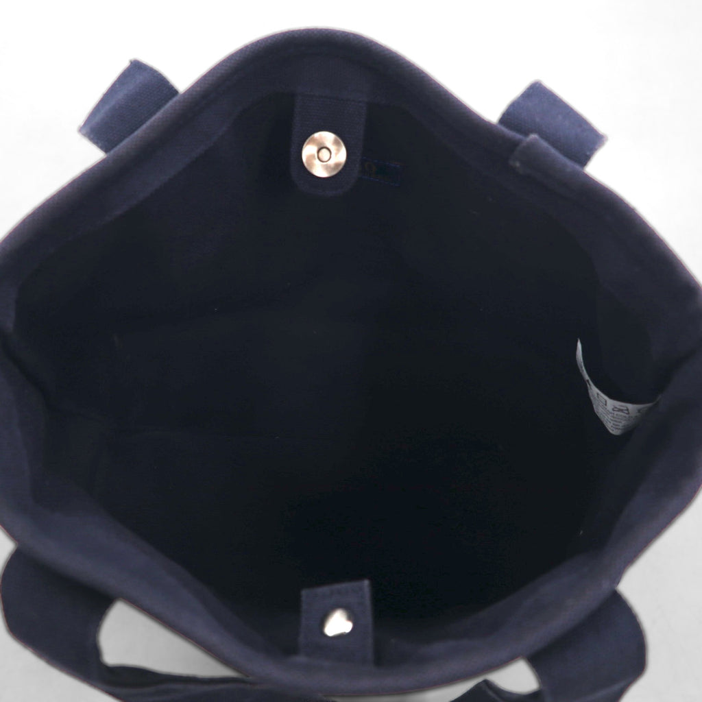 POLO RALPH LAUREN Canvas Tote Bag Navy with Big Pony Embroidery