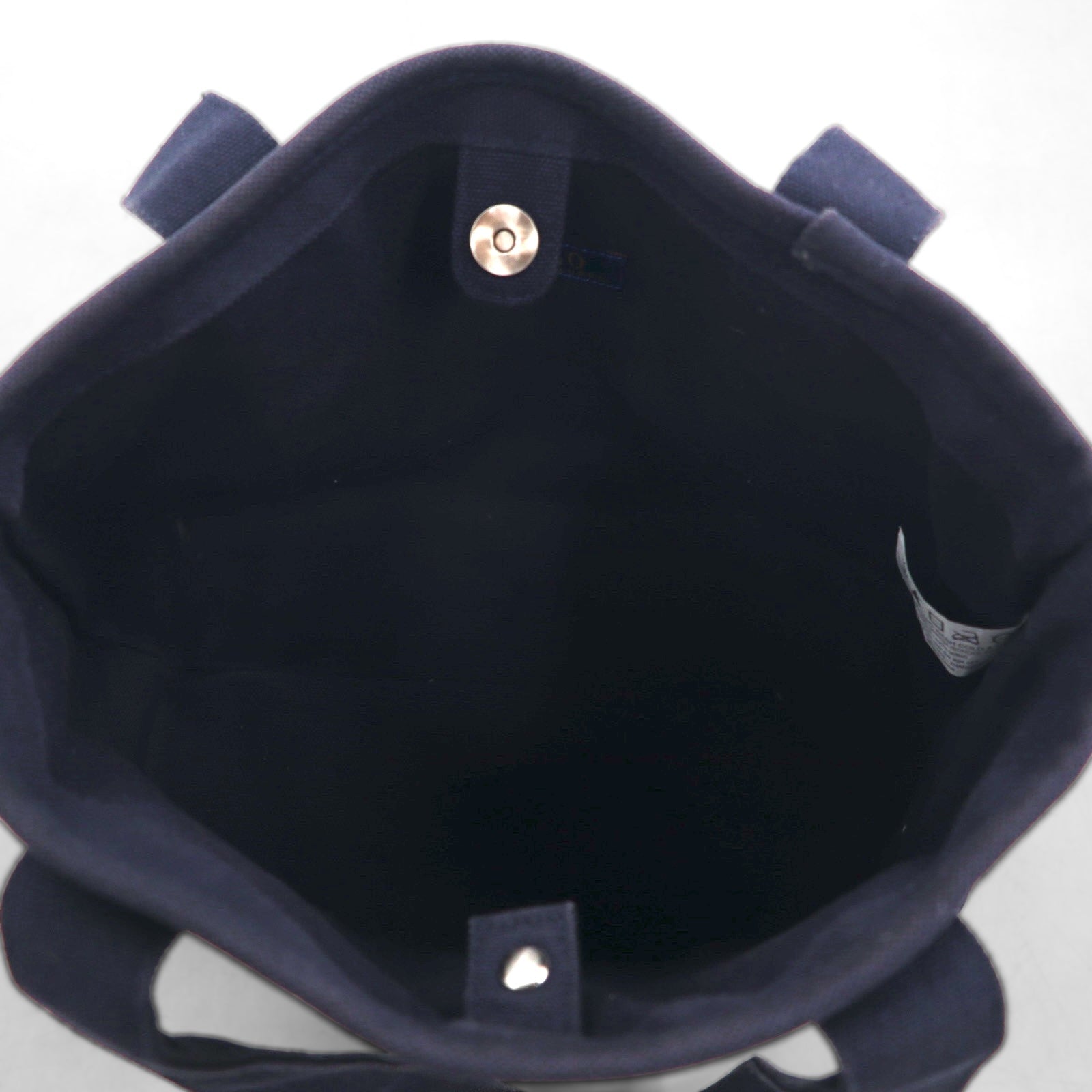 POLO RALPH LAUREN Canvas Tote Bag Navy with Big Pony Embroidery