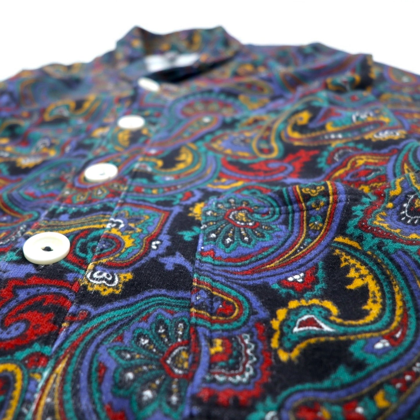 JOYRICH Paisley Sweat Cardigan Shawl Collar Jacket S Multicolor All-over Print Cotton