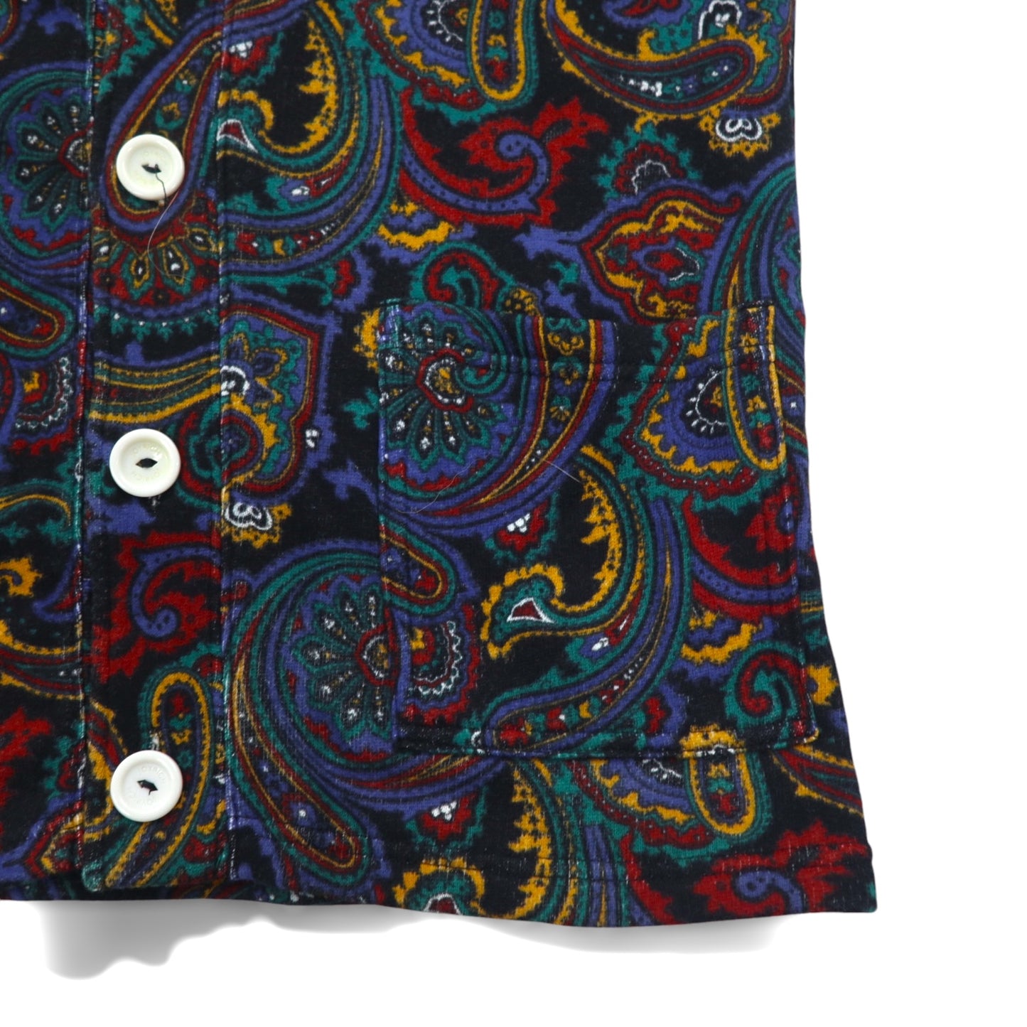 JOYRICH Paisley Sweat Cardigan Shawl Collar Jacket S Multicolor All-over Print Cotton