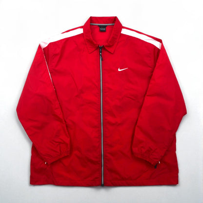 NIKE 90s Nylon Track Jacket, XL, Red, Nylon, Black Tag