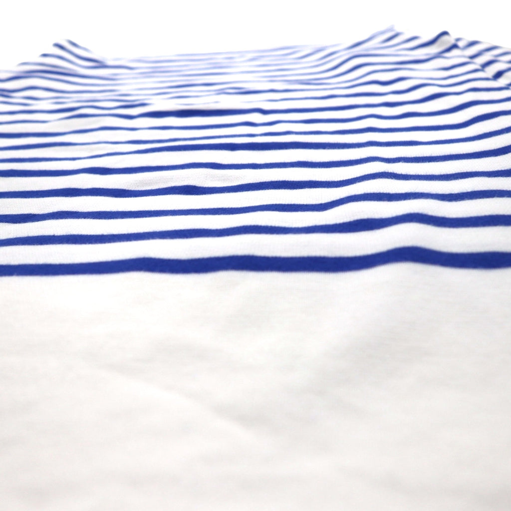 ORCIVAL Big Cotton Road French Basque Shirt, Size 2XL, White and Blue, Boat Neck, Made in France