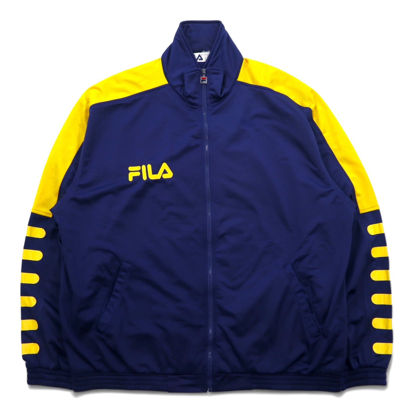 日本然リトテ-古着オンライン-FILA 90年代 トラックジャケット ジャージ XXL ネイビー ポリエステル ロゴ刺繍-