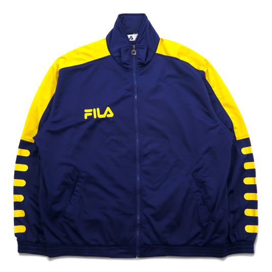 FILA 90年代 トラックジャケット ジャージ XXL ネイビー ポリエステル ロゴ刺繍