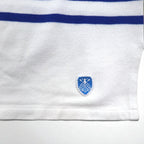 ORCIVAL Big Cotton Road French Basque Shirt, Size 2XL, White and Blue, Boat Neck, Made in France