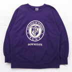 MV SPORT 90s Reverse Weave PRO-WEAVE College Print Sweatshirt XL Purple Fleece Lining DOWNSTATE