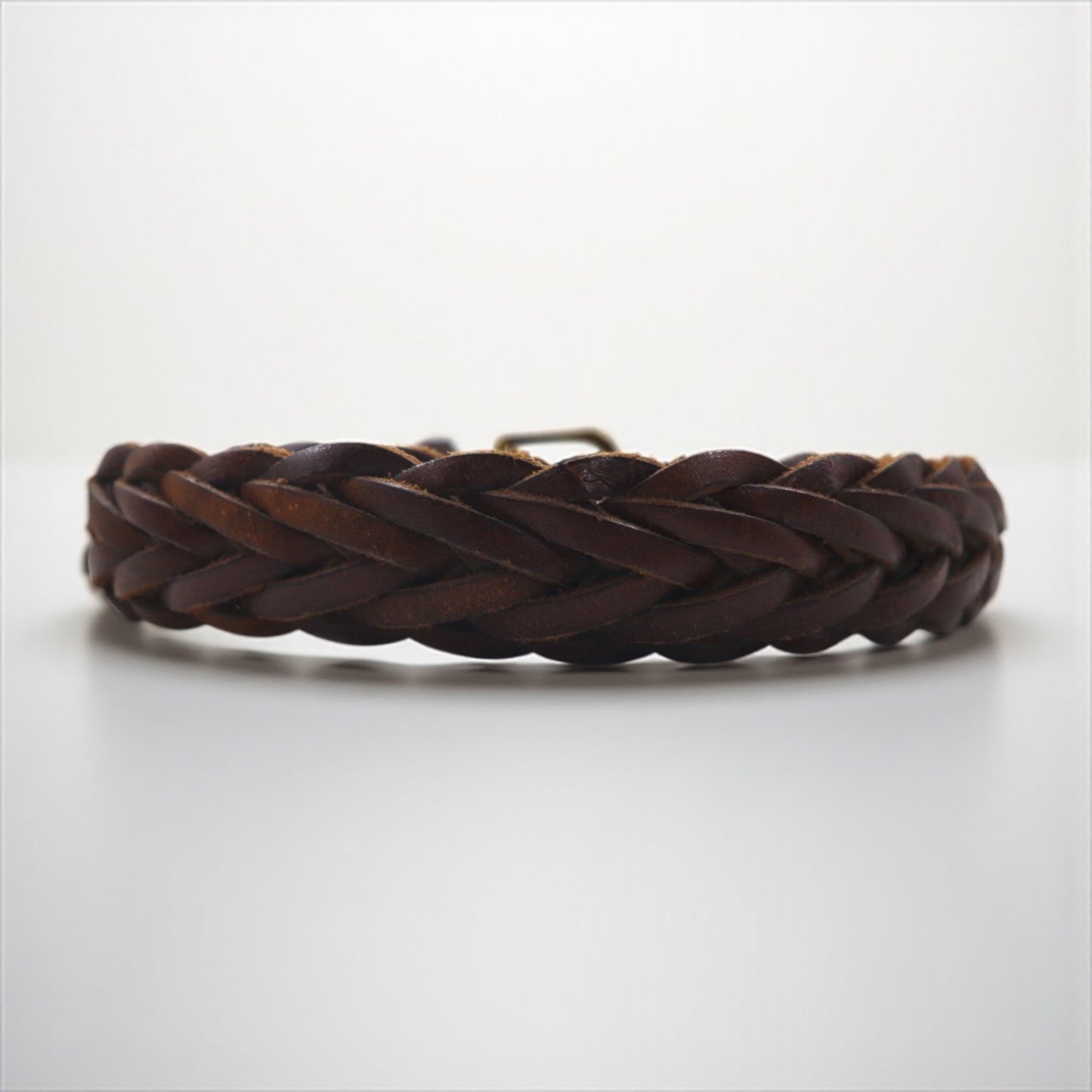 Polo Ralph Lauren 編み込み イントレチャート ベルト ブラウン ゴールド メッシュ レザー 405110774-213