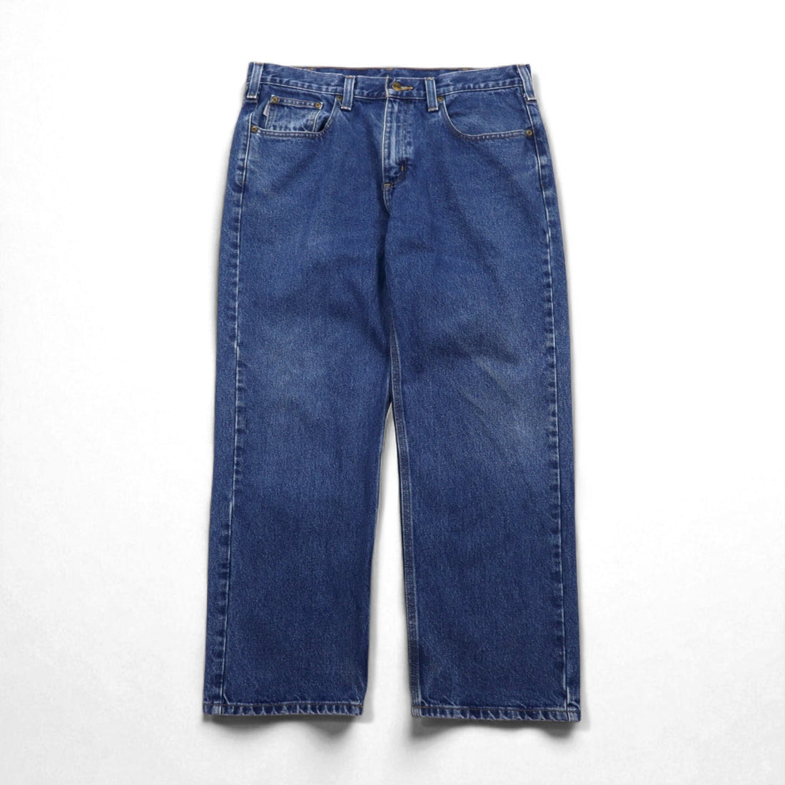 Carhartt Relaxed Fit Denim Pants, Size L, Indigo and Blue, 101505, Made in Mexico
