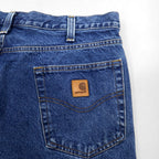 Carhartt Relaxed Fit Denim Pants, Size L, Indigo and Blue, 101505, Made in Mexico