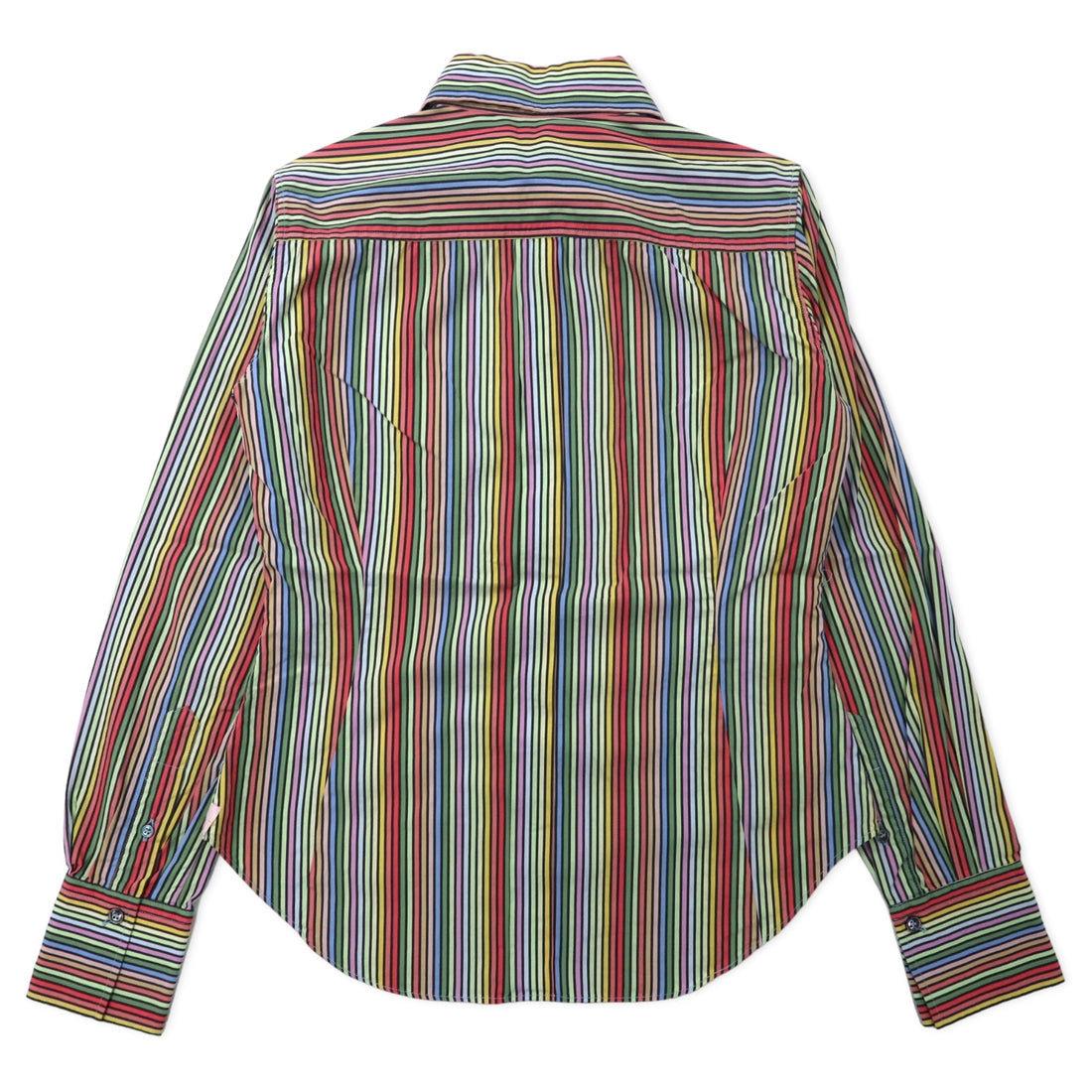Paul Smith BLUE Italian Dress Shirt Size 40 Multicolor Striped Cotton