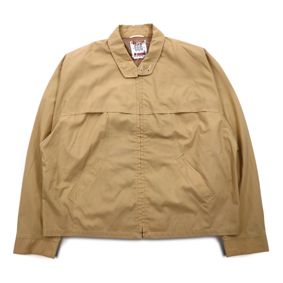 60年代 666 TOP OF THE SIX'S by McGREGOR スウィングトップ ドリズラー ハリントンジャケット M ベージュ メッシュライナー