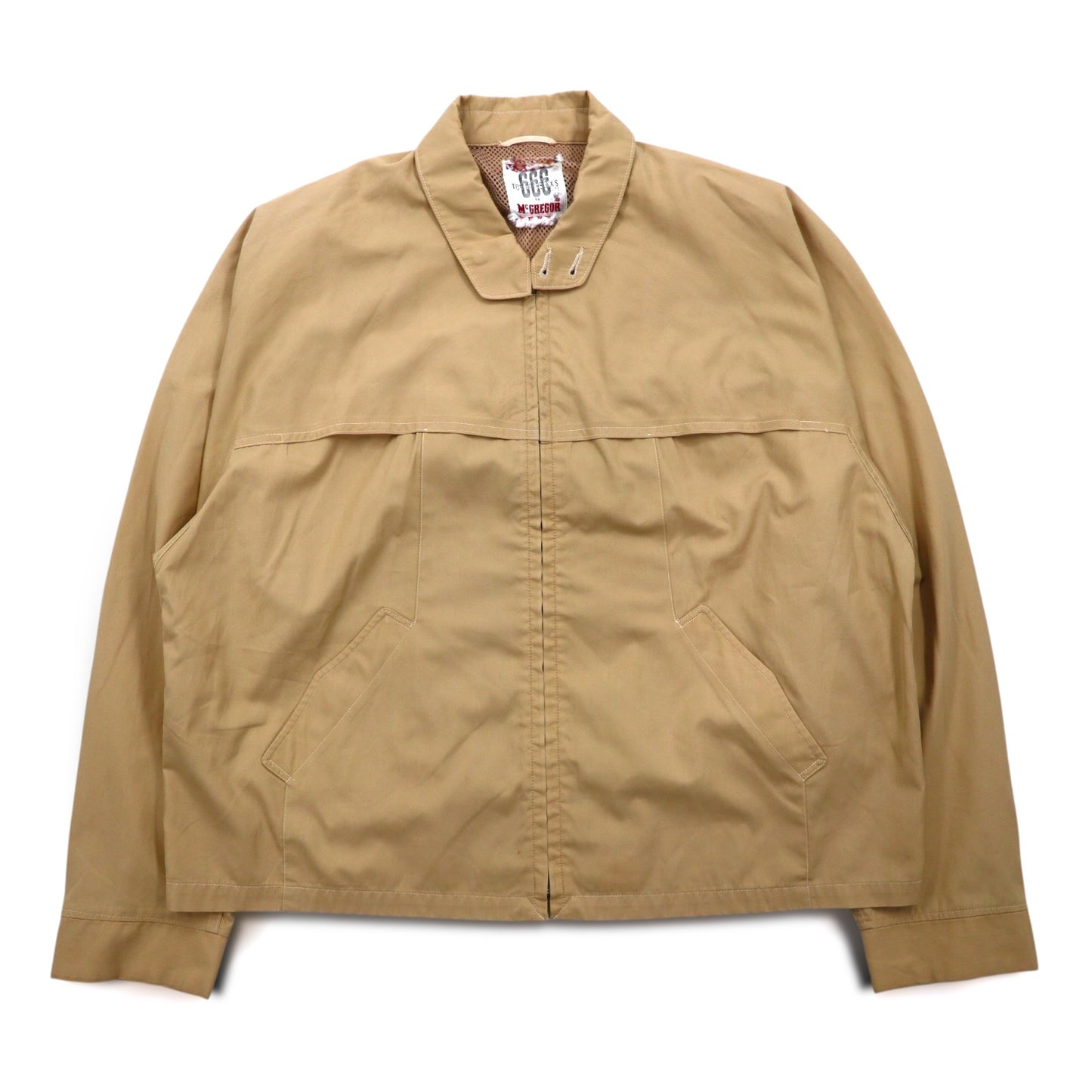 60年代 666 TOP OF THE SIX'S by McGREGOR スウィングトップ ドリズラー ハリントンジャケット M ベージュ メッシュライナー