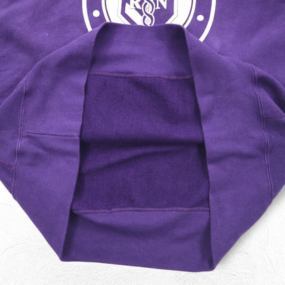 MV SPORT 90年代 リバースウィーブ PRO-WEAVE カレッジプリント スウェット XL パープル 裏起毛 DOWNSTATE