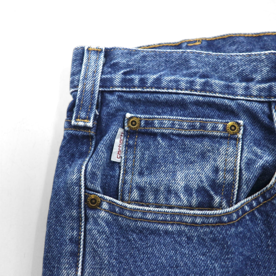 Carhartt Relaxed Fit Denim Pants, Size L, Indigo and Blue, 101505, Made in Mexico
