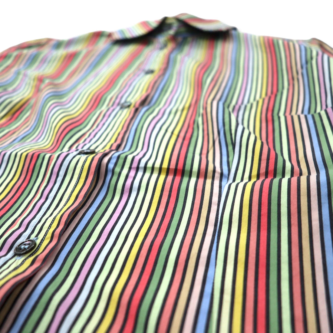Paul Smith BLUE Italian Dress Shirt Size 40 Multicolor Striped Cotton