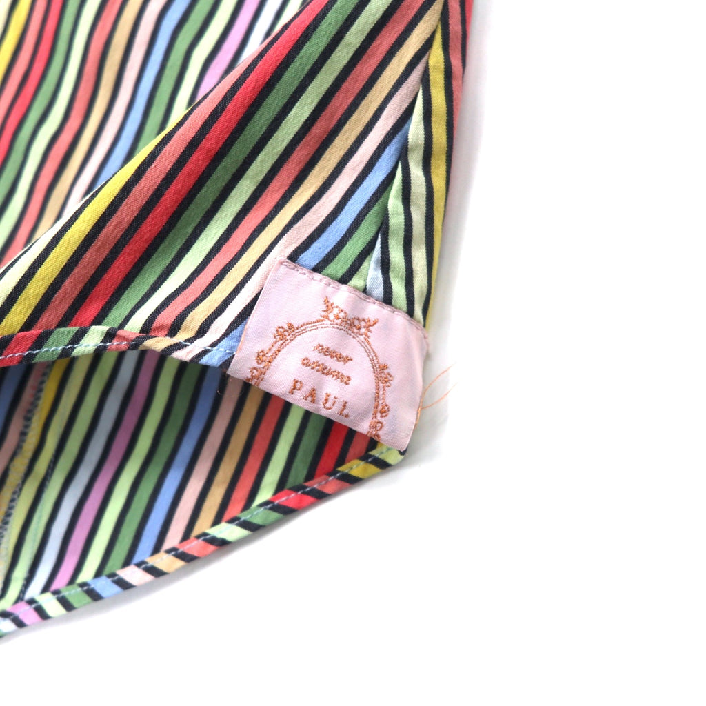 Paul Smith BLUE Italian Dress Shirt Size 40 Multicolor Striped Cotton