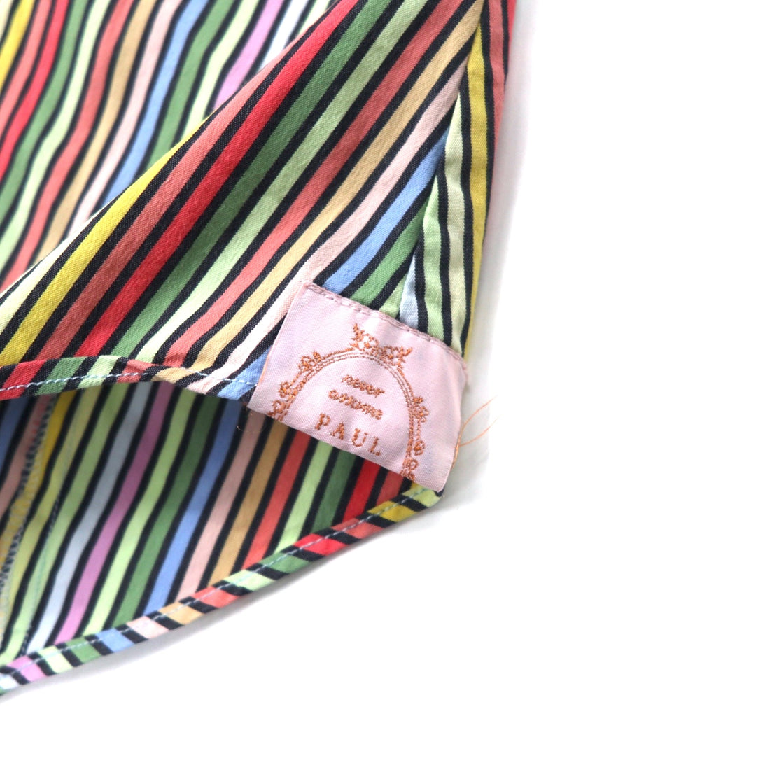 Paul Smith BLUE Italian Dress Shirt Size 40 Multicolor Striped Cotton